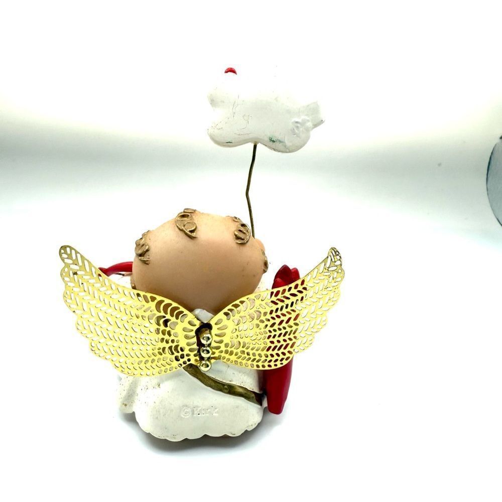 Vintage Angel Cheeks Kirk's Kritters Figurine I Love You Heart 2001 - Picture 3 of 6
